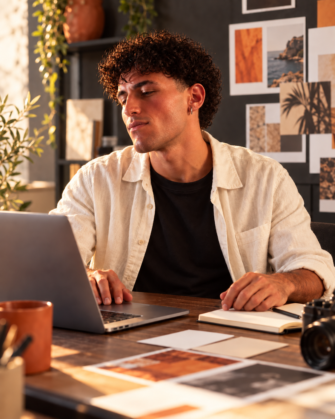 AI-created Bello brand concept: Dale planning a creative campaign