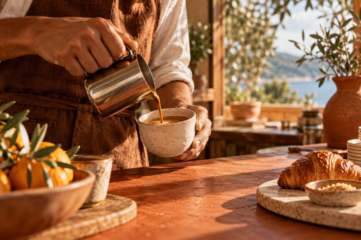 AI-created Neighbourhood café campaign concept for a fictional brand